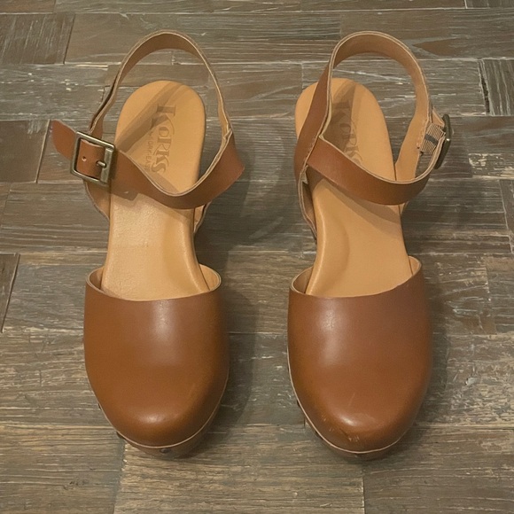 Korks by Kork-Ease Marcia Tan Leather Clogs🖤 - Picture 3 of 16